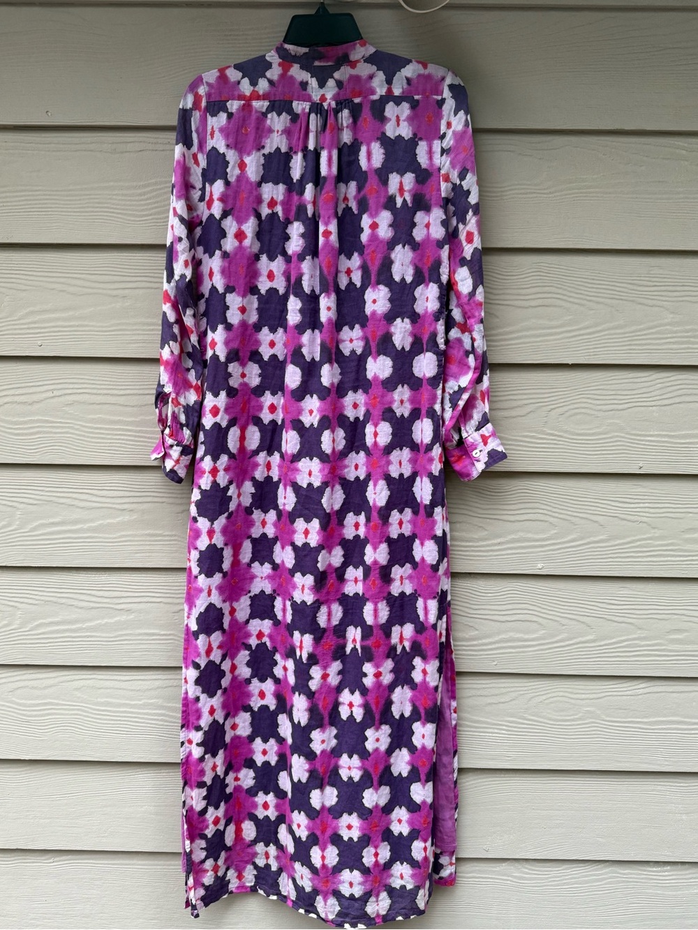 Banjanan Long Sleeve Floral Print Maxi Dress in Pink & Purple - Picture 11 of 12
